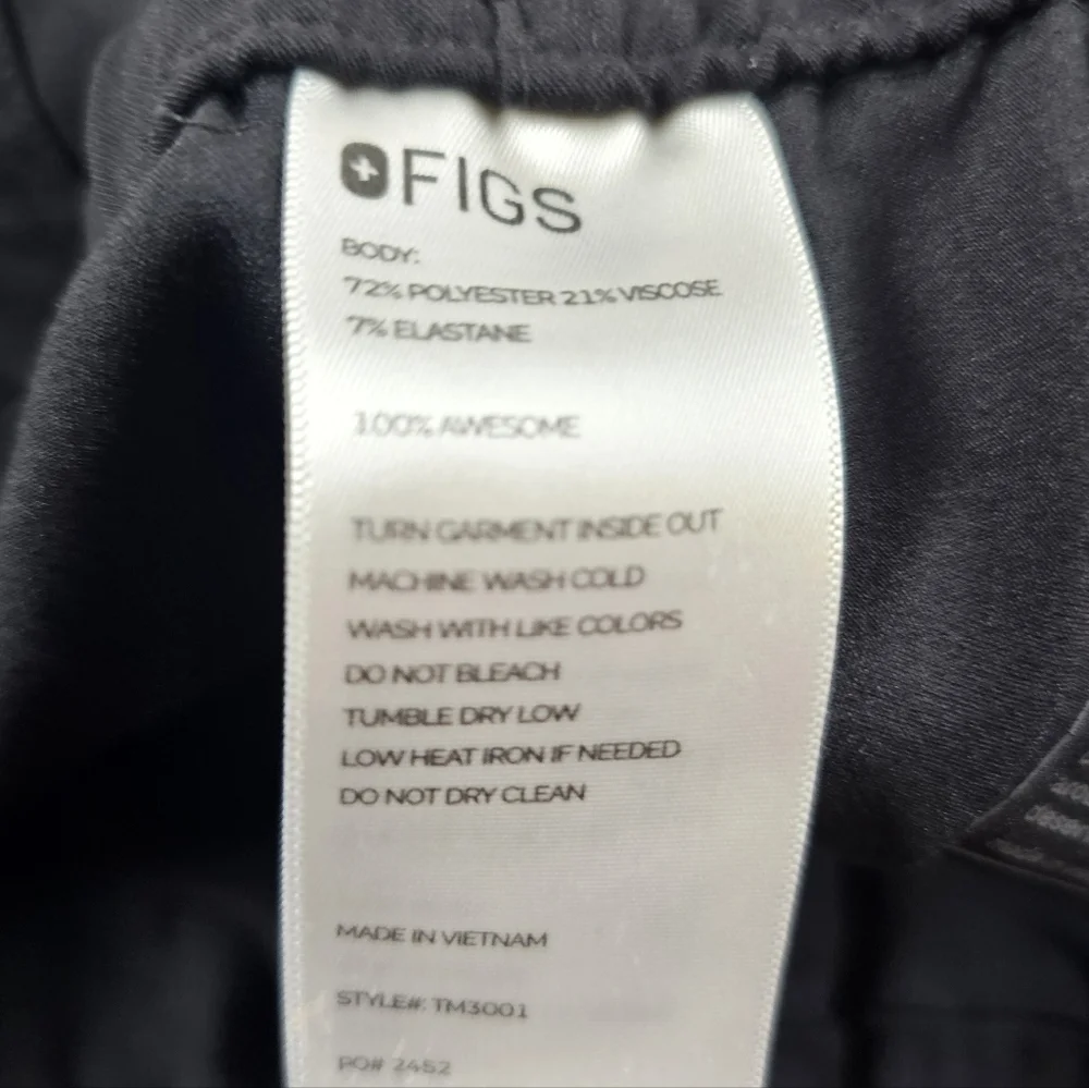 Figs Cairo Cargo Scrub Pants Mens 2XL Black Medical Nurse Work Wear